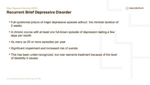 Major Depressive Disorder - Course Natural History and Prognosis - slide 18